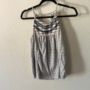 Lucky brand boho tank. Blue stripe w/spaghetti straps